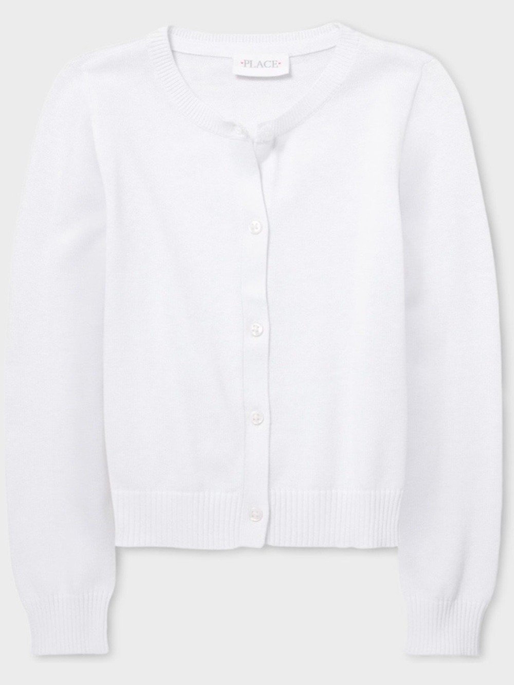 The Children's Place White Button-Front Knit Cardigan